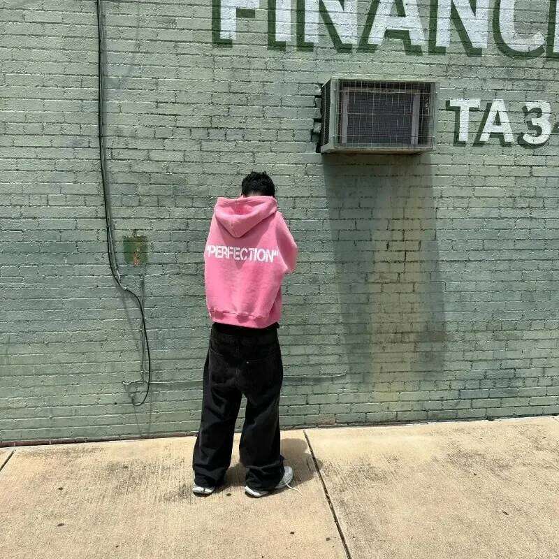 Men 07 Yellow Hoodie American Retro Graphic Print Cotton Thickened Oversized Streetwear Pullover Casual Sweatshirt Fall Winter Z260315