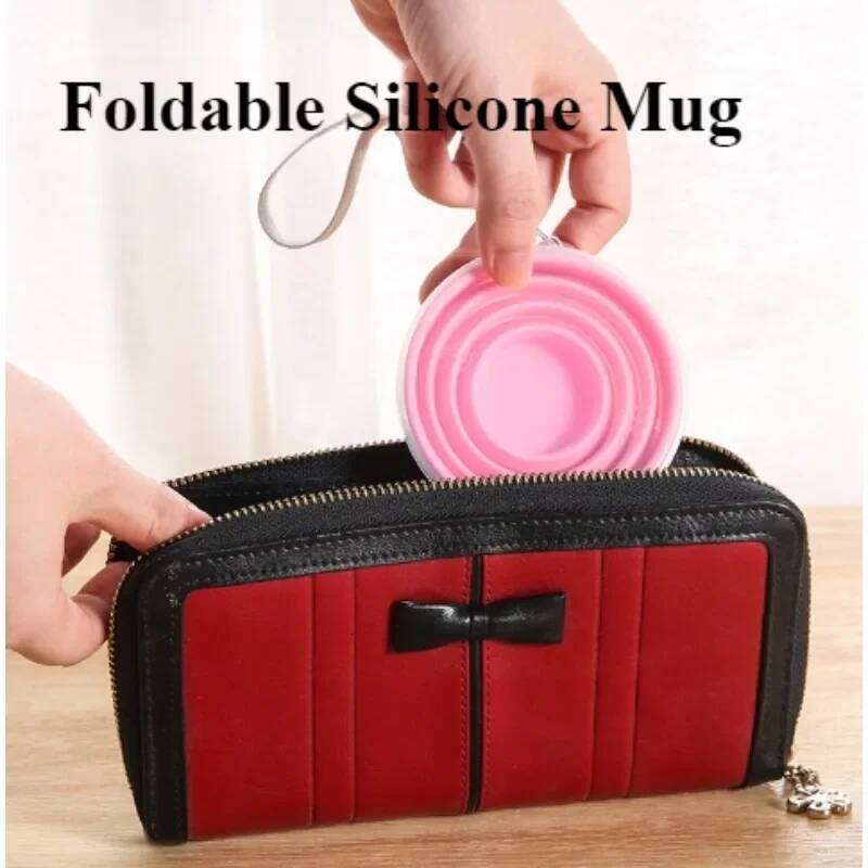 1PC 300ml Silicone Folding Portable Travel Outdoor Sports Foldable Coffee Mug Camping Tea Cup Waterbottle Z260313