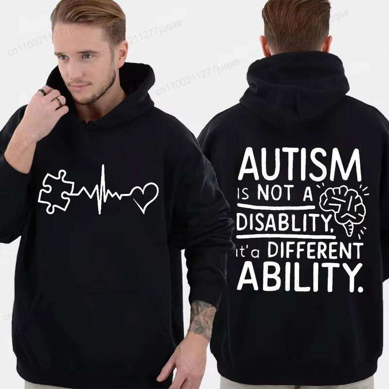Not Disability It's A Different Ability Print Men Women Hoodies Autism Fashion Personality Sweatshirts Z260314