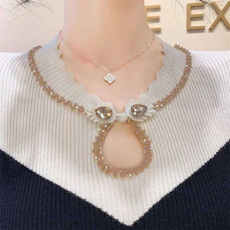 2025 New Color-blocked Knitted Slim Fit Sweater Bottoming Long-sleeved Autumn and Winter Top Z260313