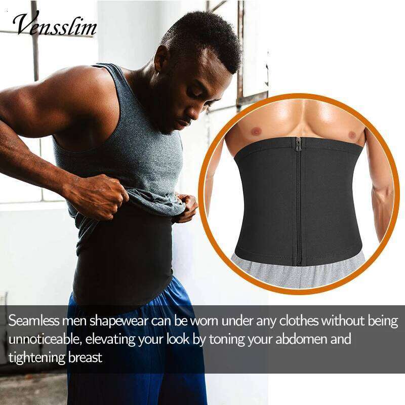 Men Body Shaper Waist Sauna Belt Workout Slimming Tummy Trimmer Shapewear for Weight Loss Fat Burning Sweat Bands 26Y0313