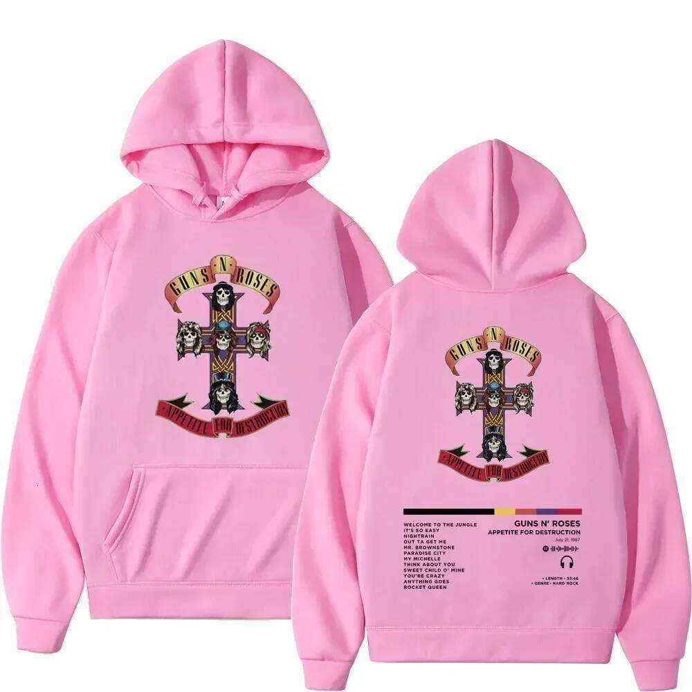 Men's and Women's Hooded Sweatshirts Guns N Roses Unisex Clothing Printed Rock Hip-hop Gothic Fashion Z260315