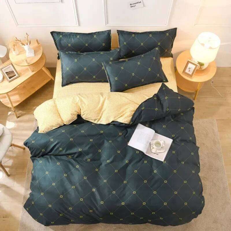 New Comfortable Soft Skin-friendly Aloe Vera Four-piece Set Active Cotton Bedding Sheet Quilt Cover H260312 - view 5