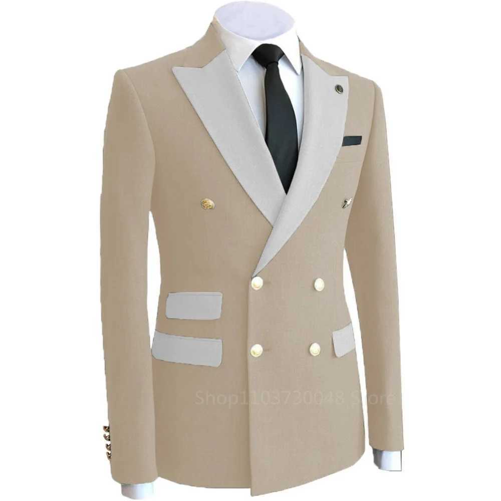Wedding Men Suits XS-6XL Blazer Bridegroom Business Groom Wear Tuxedo Jacket Formal Costume Homme Party Double Breasted Coat M260313