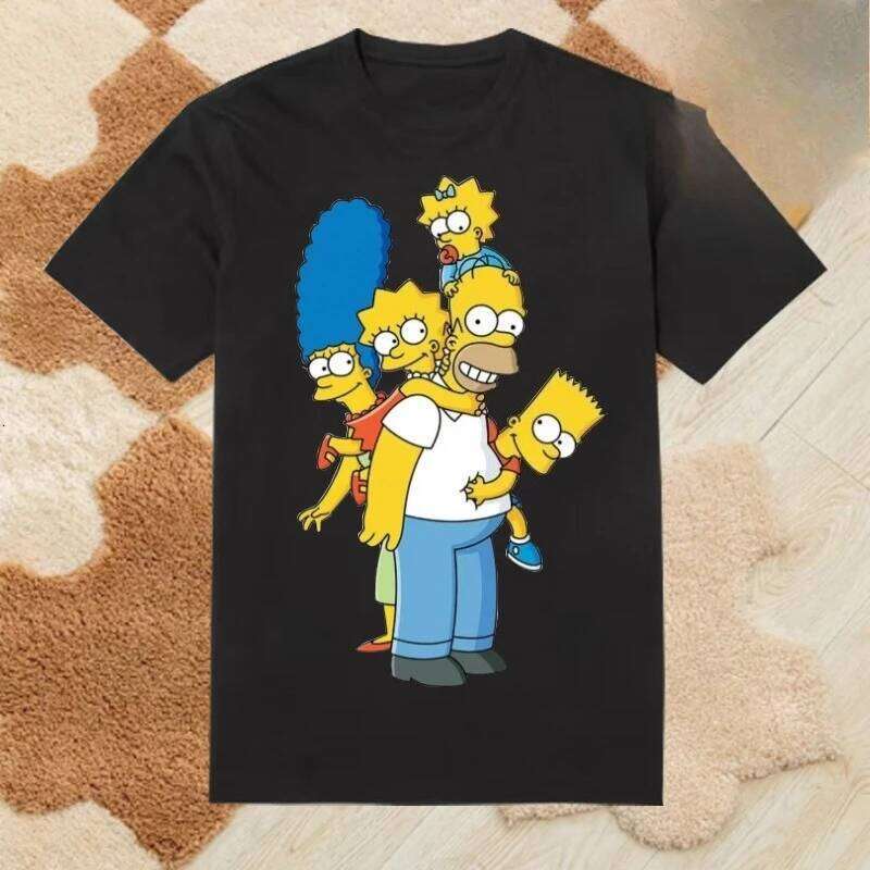 Clothing Christmas Simpson Festival Print Shirts - Unisex T-shirts Round Neck Cotton Men Women Present Tops Brand Z260314
