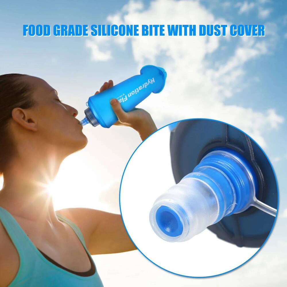 500ML Soft Collapsible TPU Water Bottle for Running Hiking Cycling Climbing Z260314