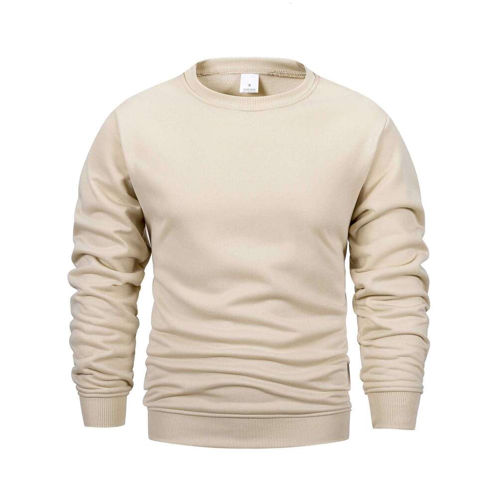 Men's Crew Neck Sweatshirts Solid Color Sweatwear Spring Outdoor Casual Daily Long Sleeve Pullover Hoodie Man Sportswear 26Y0313