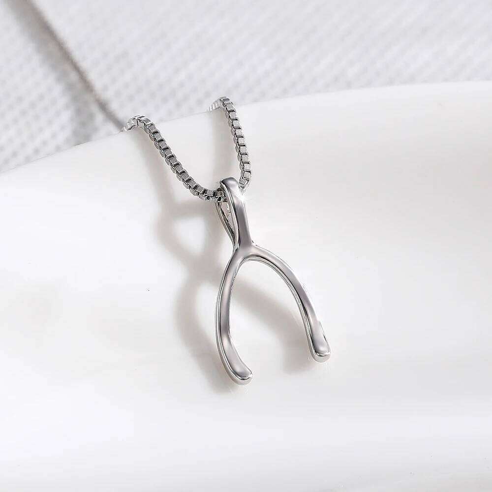 CAOSHI Exquisite Women's Wishbone Pendant Necklace Silver Color Engagement Party Jewelry Sweet Temperament Gifts Hot Selling H260312