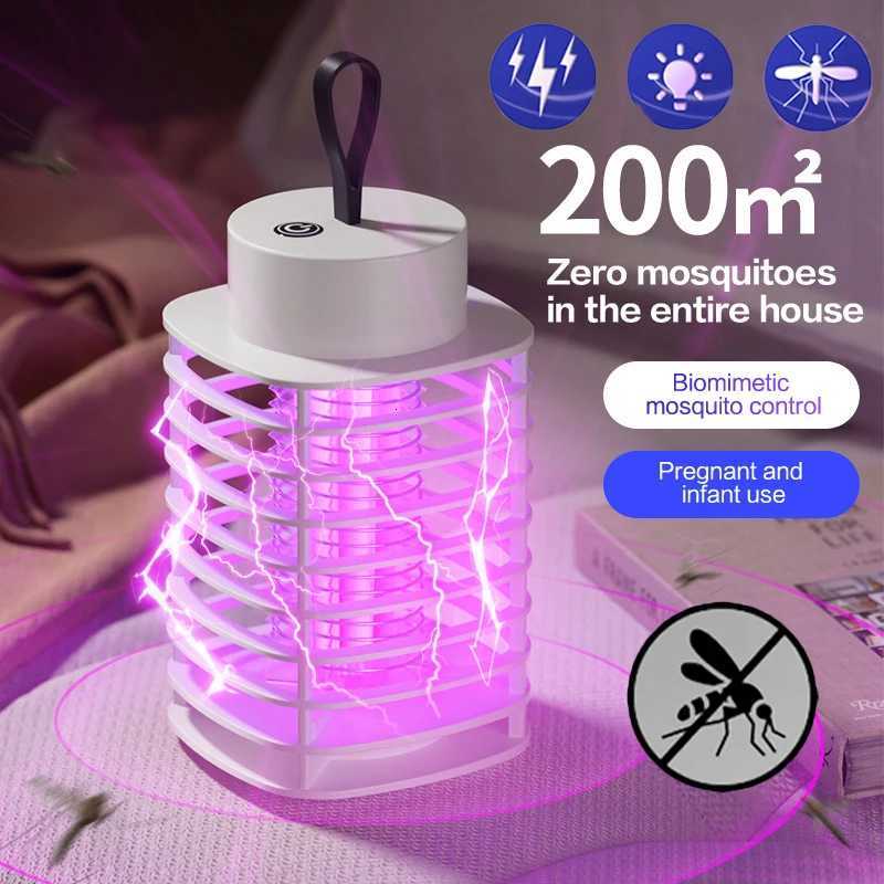 New Mosquito Killer Lamp USB Rechargeable Portable Electric Fly Trap Insectkiller Lamp Outdoor Secure Mute Anti Mosquito Lamp H260313