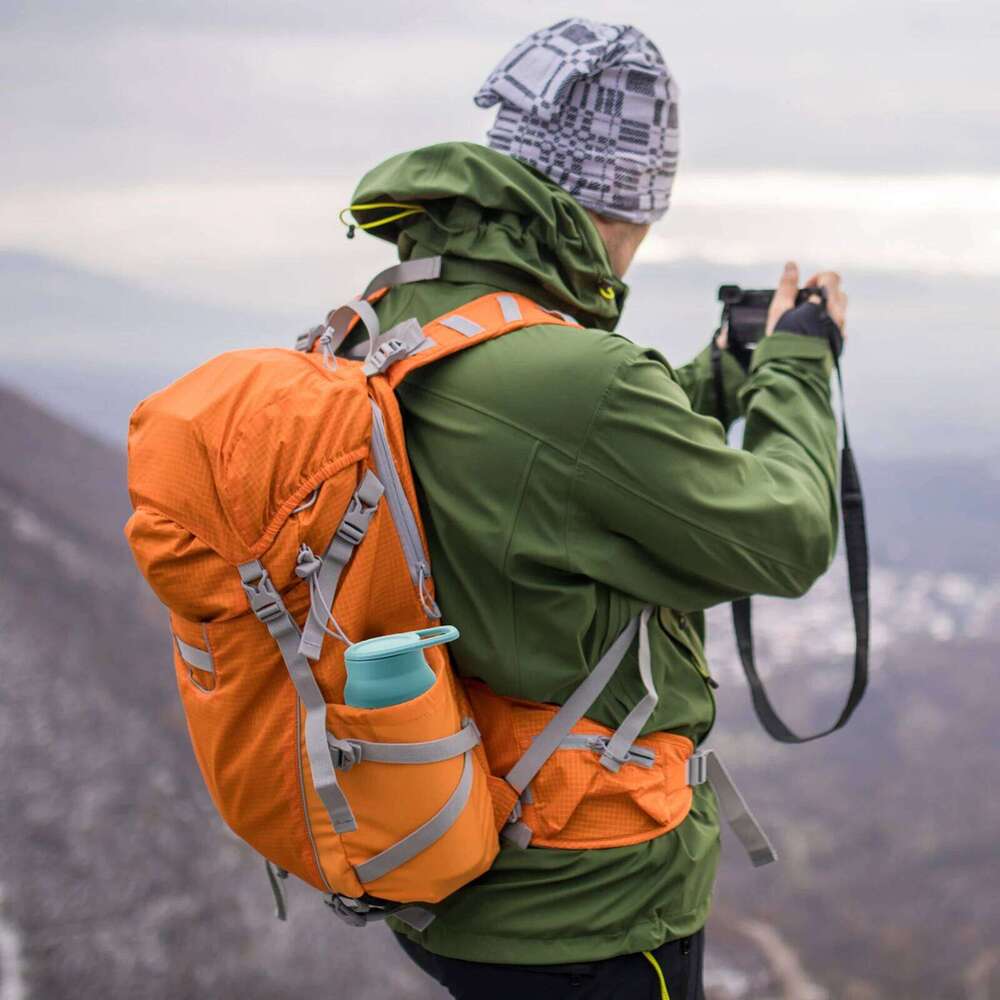 Silicone 500ml Reusable Foldable Water Bottle for Gym Travel Hiking Camping Collapsible Sport Bottles Z260314