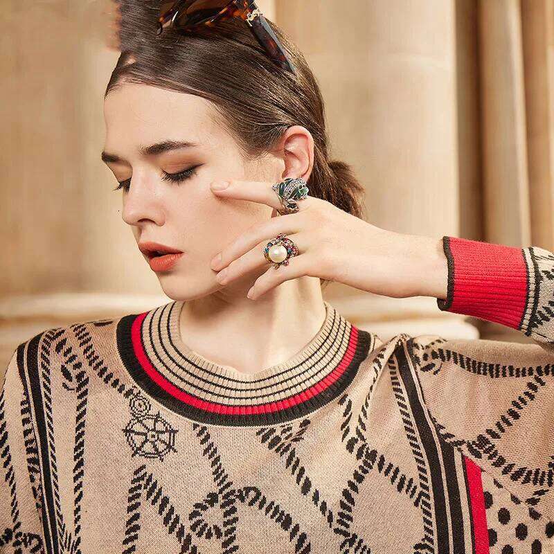 Sweater Dresses Women's Knitted Dress For Spring Autumn 2024 New Half Turtleneck Pullover Loose Thicken Warm Bottom Clothing Z260313