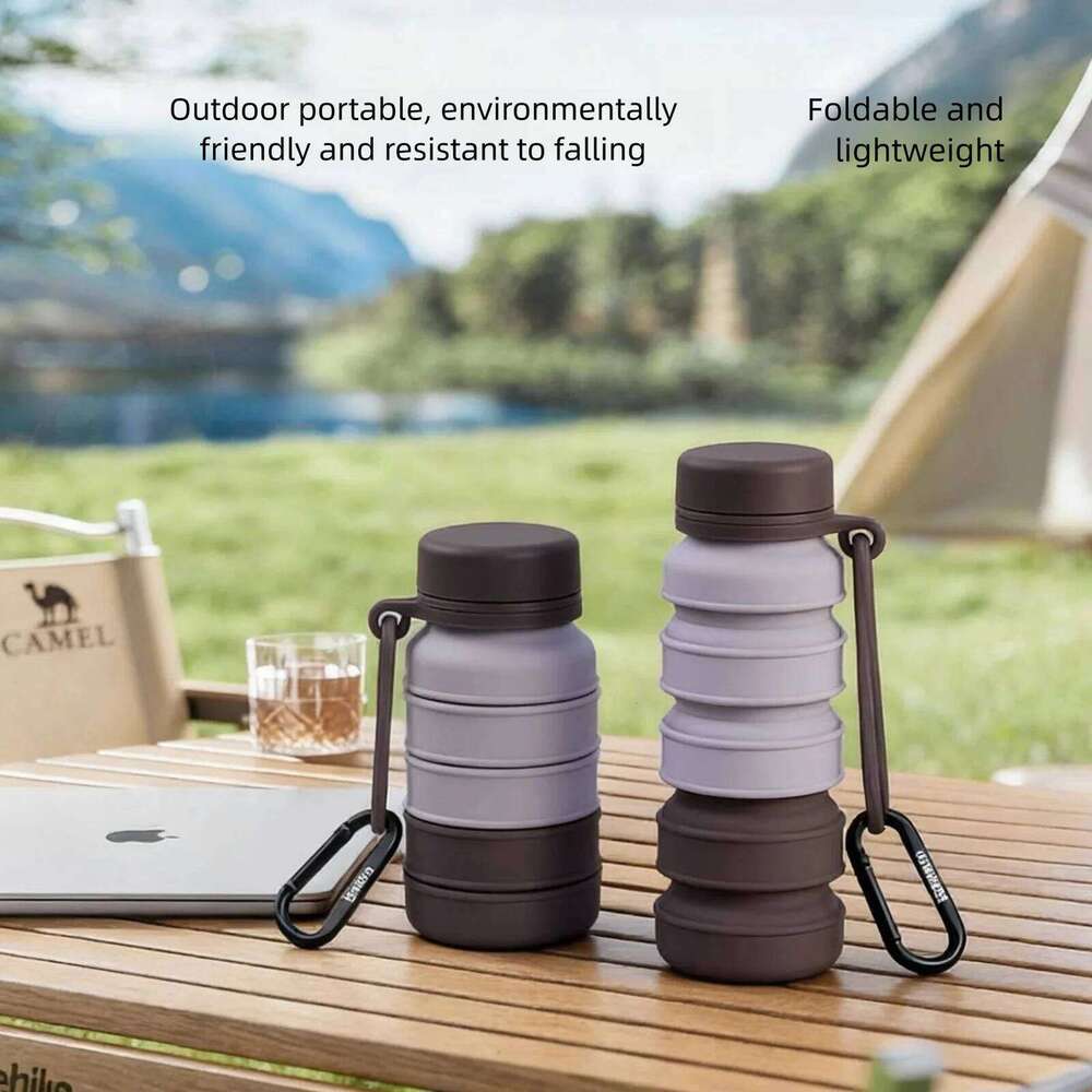Shatterproof Collapsible Cup Hard Foldable Silicone Glass for Travel Outdoor Easy Clean Portable Water Bottle Camping Hiking Z260313