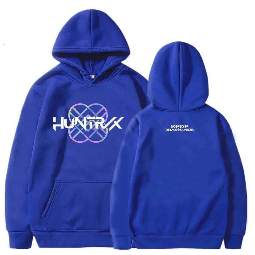 KPop Devil Hunter Huntrix logo men's casual sports hoodie sweatshirt sportswear street fashion clothing autumn and winter Z260314