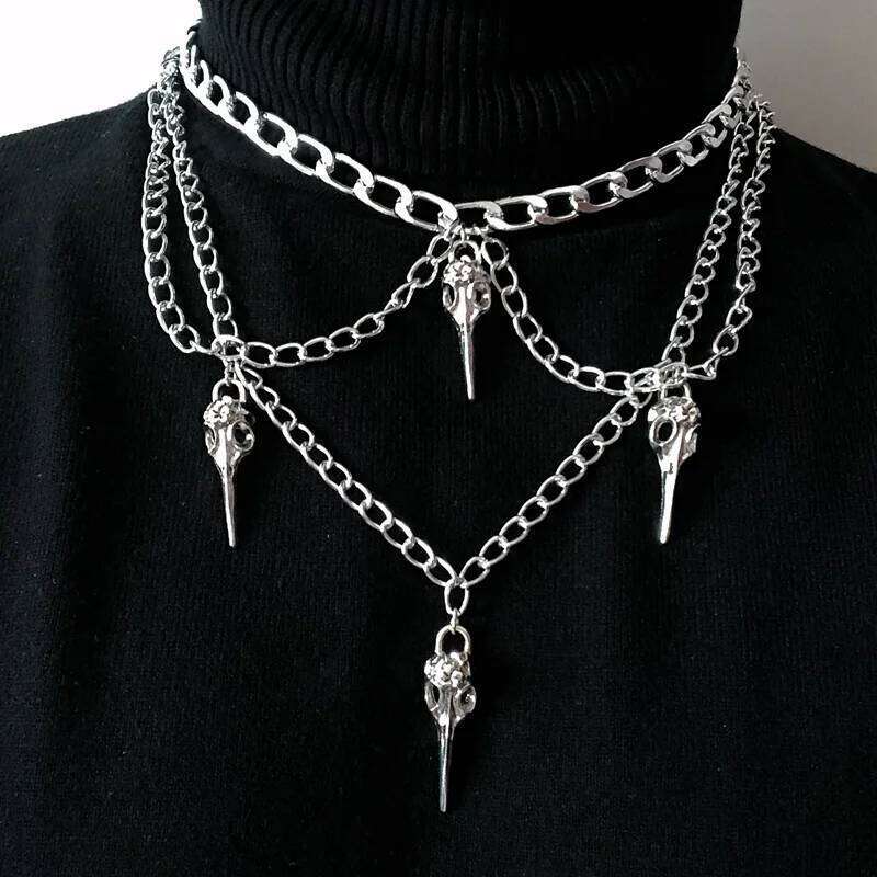 Goth Streetwear Necklaces Grunge Cross Pendants Women Men Chain Indie Jewelry On The Neck 2021 E Girl Choker Aesthetic Kpop H260312