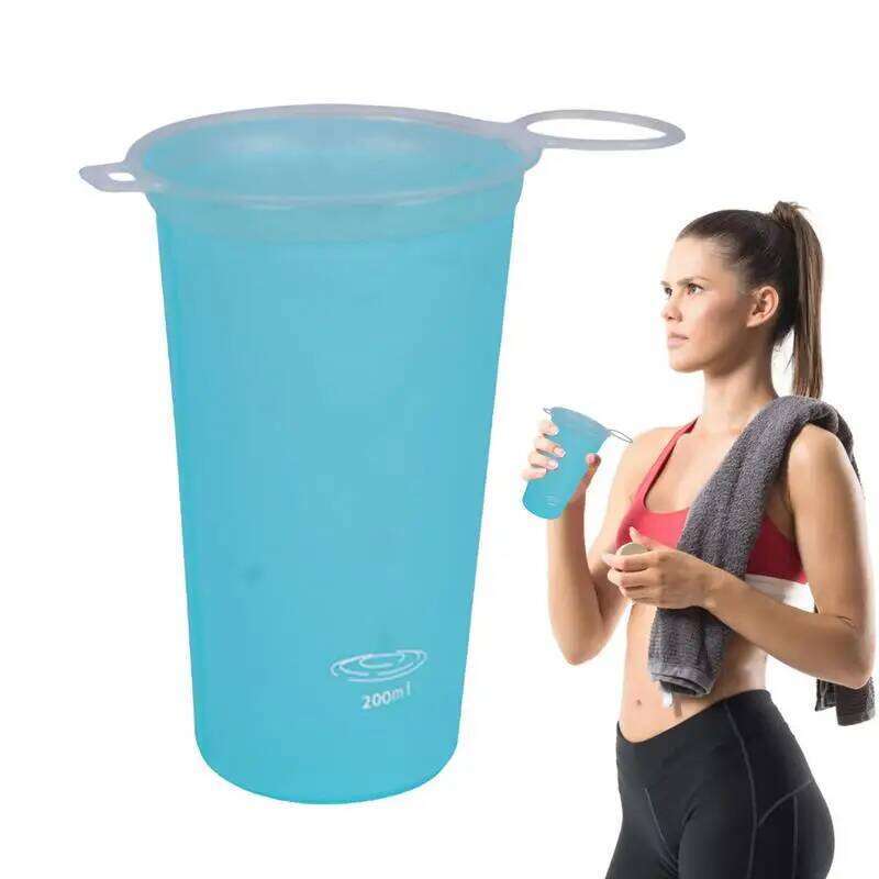 TPU Soft Cups Collapsibled Sports Bottle Outdoor Foldable Cup Running Cycling Hiking Flexible Water Bag Z260314