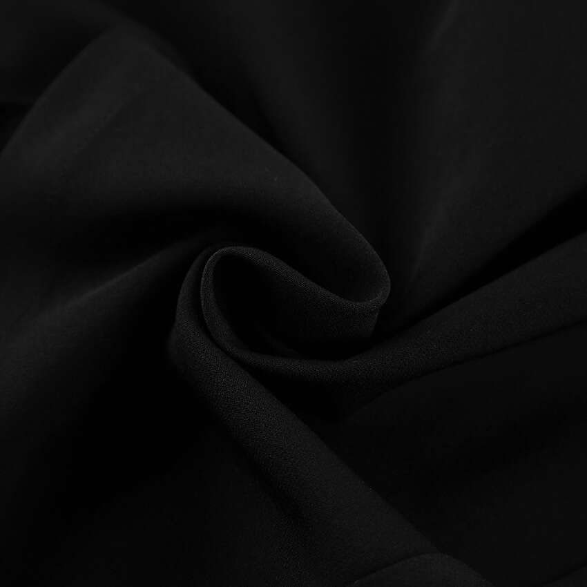 European American Style Pearl Button Design V Neck Long Sleeve Shirt Dress Women Suitable For Commuting With A Sophisticated And Elegant Fit MAKOUFEI