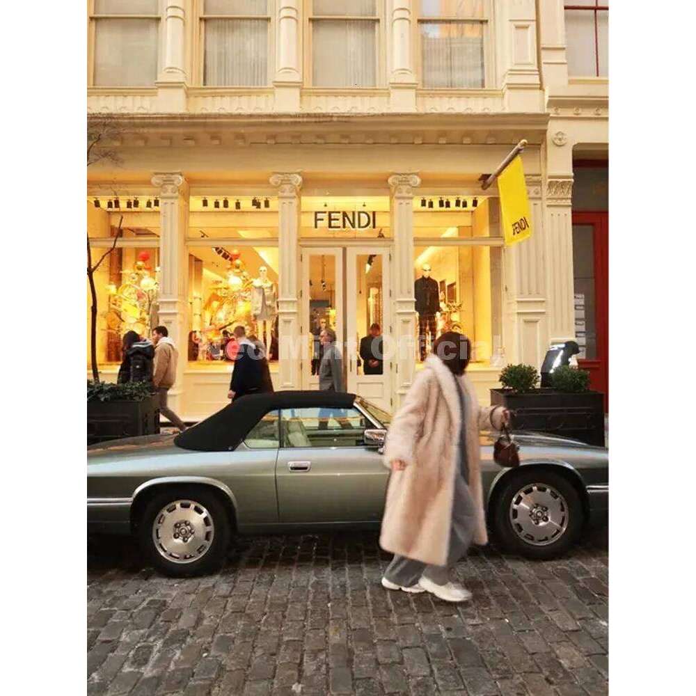 Neo Mint Long Faux Coat Women 2025 Winter Fluffy Gradient Eco Fox Fur Jackets Luxury Mob Wife Aesthetic Furry Overcoats Z260313