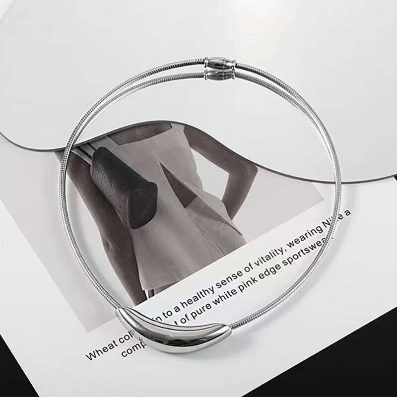 Mewanry 316L Stainless Steel Arc Geometric Necklace For Women Minimalist Trendy Classic Hip Hop Non-fading Birthday Jewelry Gift H260312