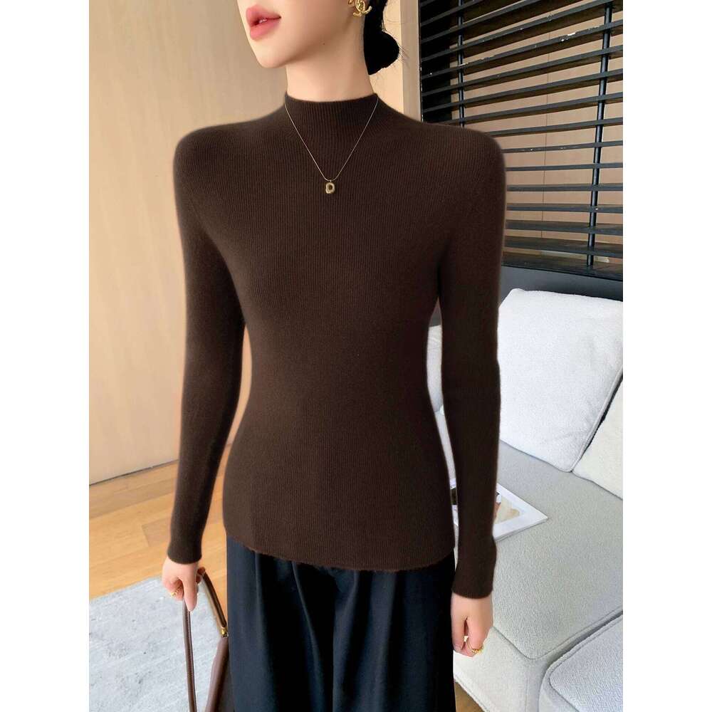 Fashion Woman Autumn Winter Sweater Elegant Female Merino Wool Knitwear Slim Pullover Cashmere Lady Long Sleeve Clothing Tops Z260313
