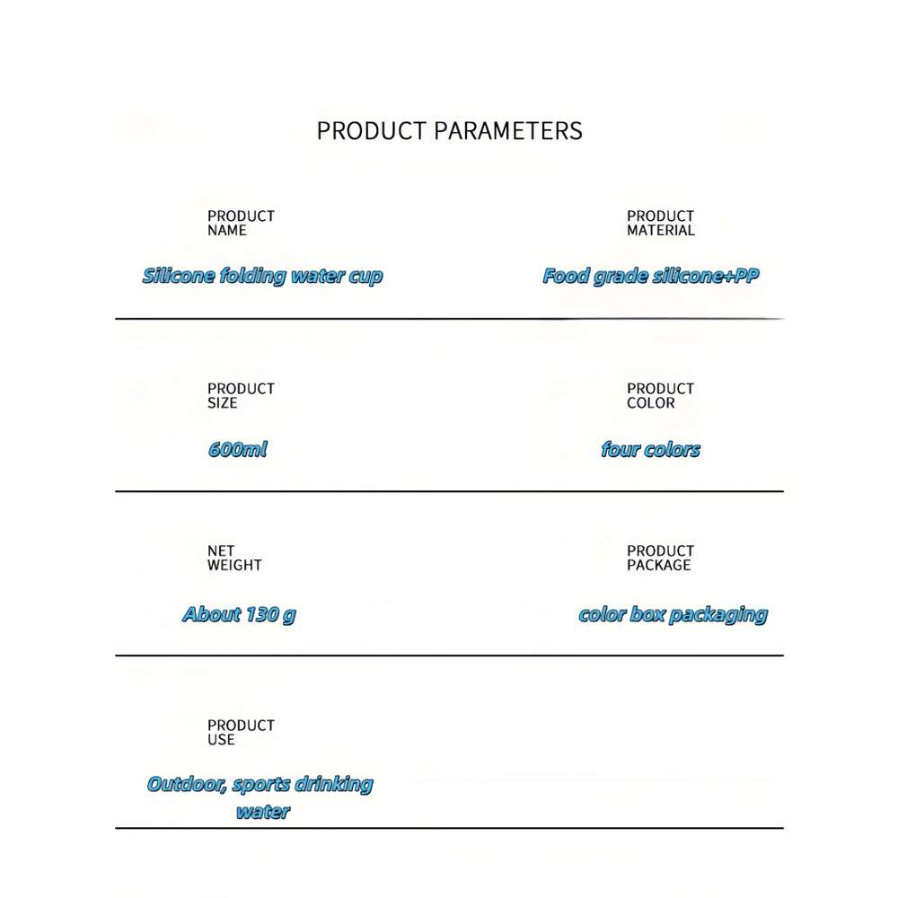 Outdoor silicone folding portable outdoor sports water travel coffee anti drop gift cup Z260314