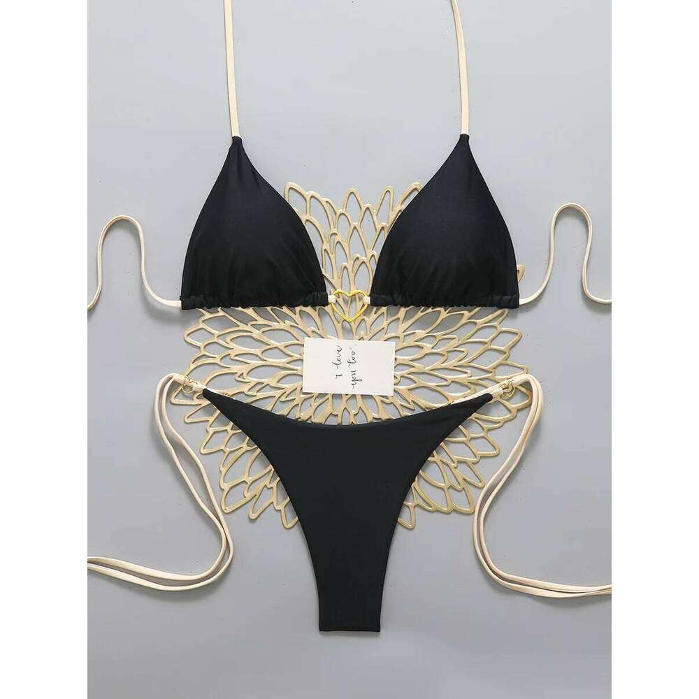 Micro Bikinis Push Up Women Swimsuits 2026 Sexy Swimwear Brazilian Bikini Set String Biquini Solid Swimsuit Summer Beachwear Y260303