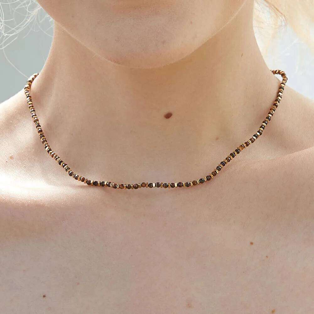 ZMZY Vintage Unique New Natural Stones Simple Choker Necklaces Women Beaded Collar Necklace Designer Jewelry Bijoux H260312