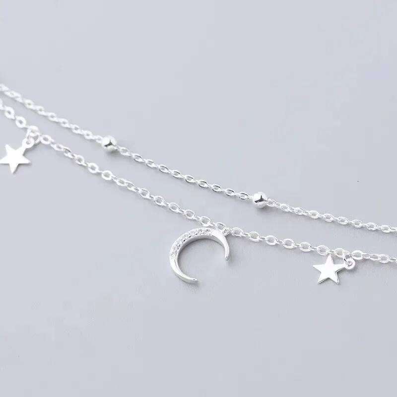 Sparking 925 Sterling Silver Star Moon For Women Girls Vintage Korean Crystal Bracelets Party Charm Jewelry Gifts Z260313
