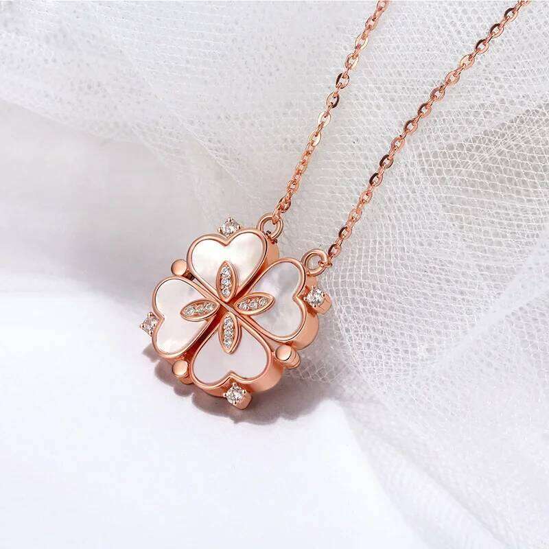 Stainless Steel Luck Cr Pendant Necklaces For Women Gold Color Chain Shell Necklace Jewelry Christmas Gift H260312