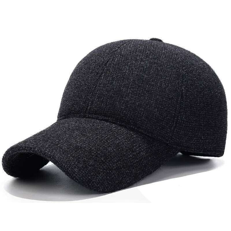 NORTHWOOD Winter Fleece Lined Tweed Baseball Cap with Ear Flaps Unisex Solid Color Men's Trucker Hat for Outdoor Women Warm Caps Z260313