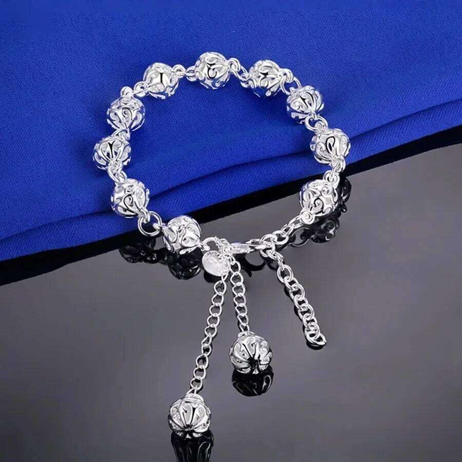 100% 925 Sterling silver Beautiful bracelets noble top pretty fashion Wedding Party cute lady nice Ball women bracelet jewelry Z260313