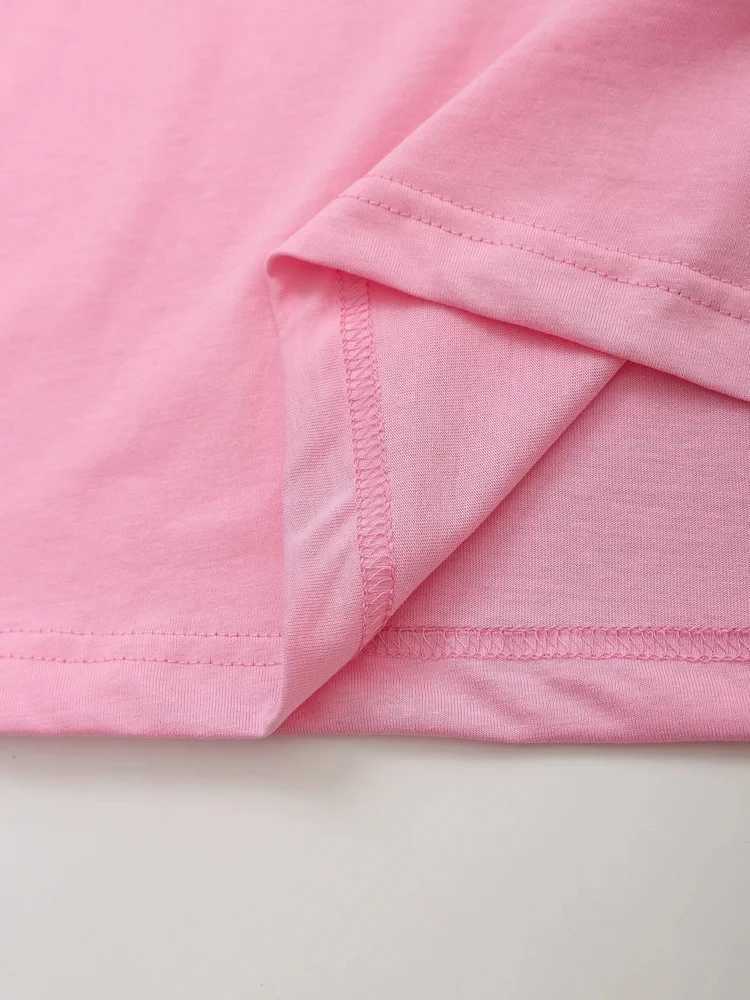 HH Summer Women Casual T Shirt Pant Sets Elegant Pink O Neck Short Sleeve T-Shirt Drawstring Loose Trousers Spring Suit M260313