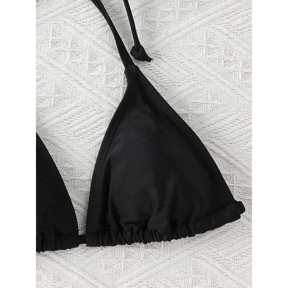 2024 Fashion Sexy Swimsuit Women Bikinis Set Triangle Swimwear String Beachwear Thong One Piece Suits Brazilian Biquini Y260303