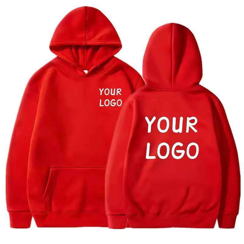 DIY Your Brand LOGO Men Women Casual Hoodie Top Solid Color Pullover Street Personality Sweatshirt Custom Gifts Z260314