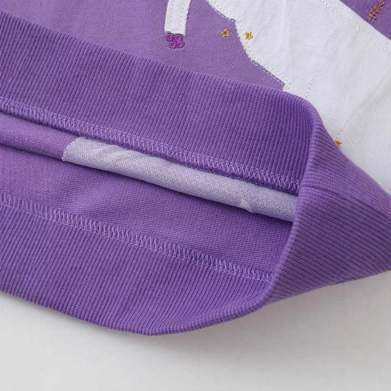 T-shirts Cute style, new spring and autumn embroidered long-sleeve sweatshirt for girls short-sleeve cartoon design