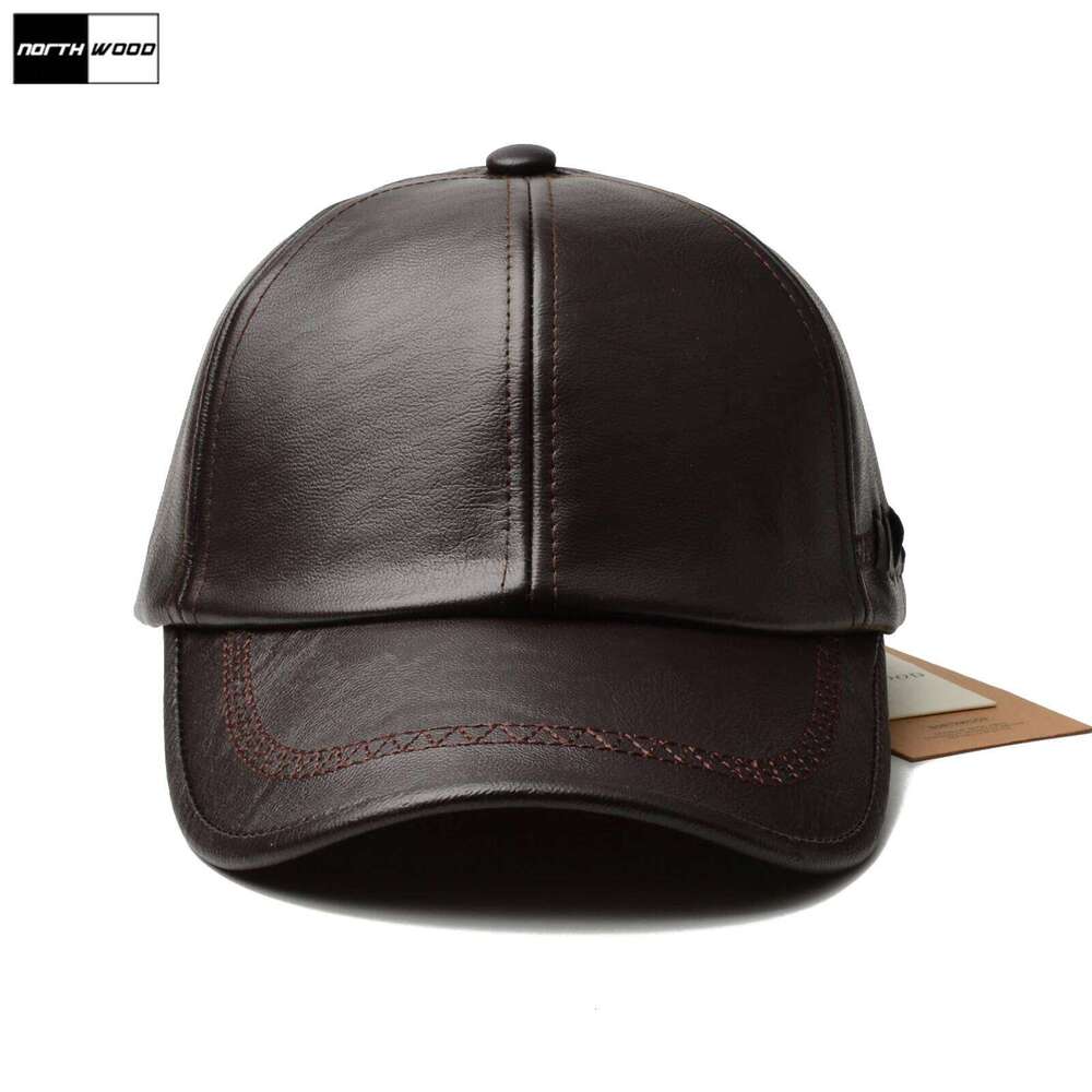 NORTHWOOD High-Quality Adjustable Faux Leather Baseball Cap Warm Medium Thickness Men's Snapback Hat for Autumn Winter Z260314