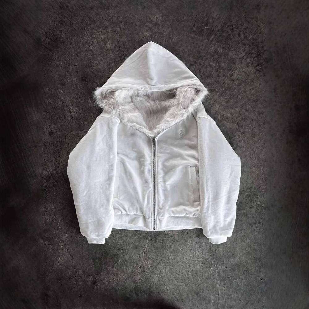 Autumn and Winter Oversized Thickened Warm Black Reversible Faux Fur Parka Men with Hood Zipper Fluffy Jacket Hooded Coat Z260313