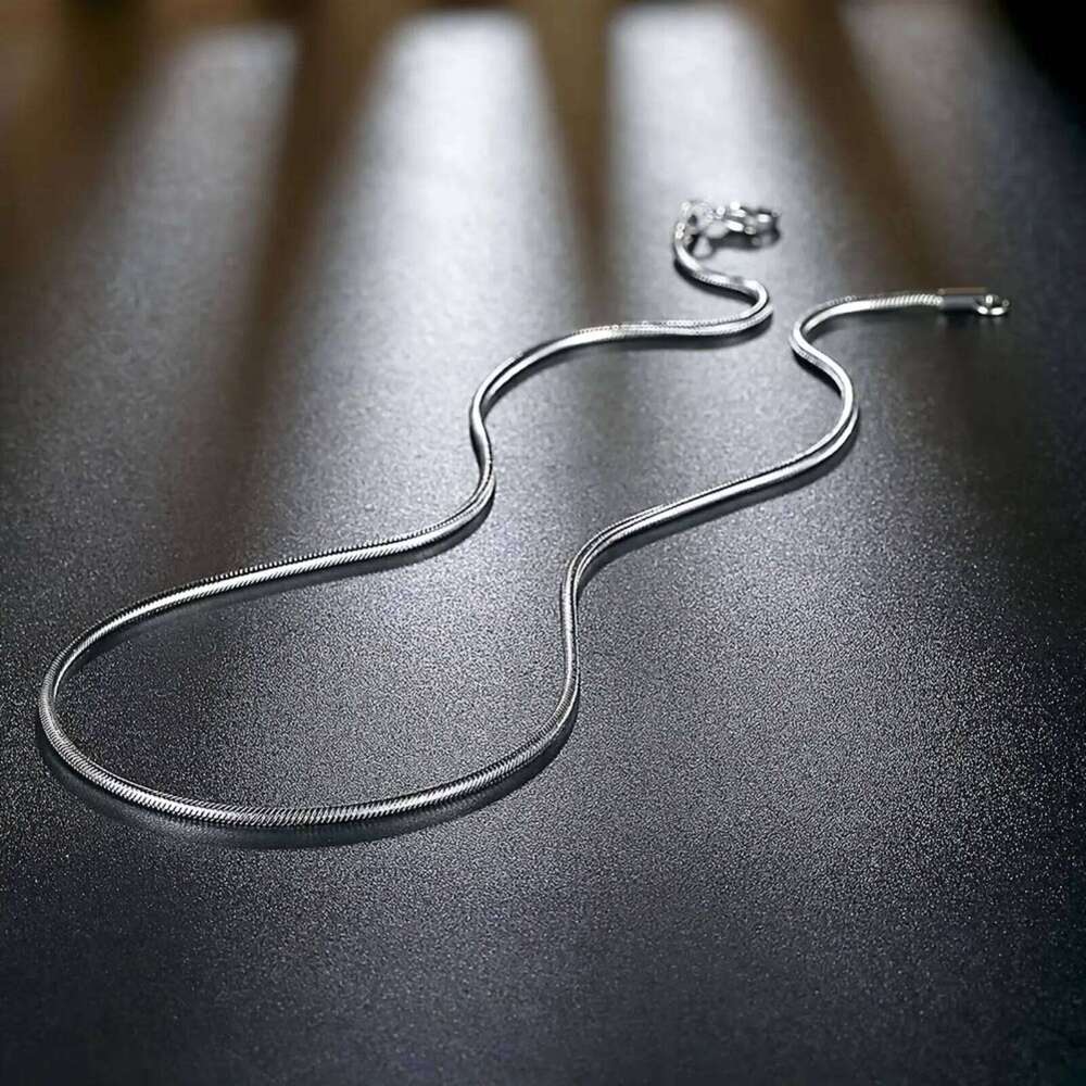 Stainless Steel Round Snake Chain Necklace Durable Stylish Jewelry for Men H260312