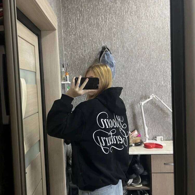 Vintage Y2k Trendy Letters Printing Hoodies Grunge Hip Hop Streetwear Sweatshirt Tops Goth Oversized Hoodie Women Clothing Z260315