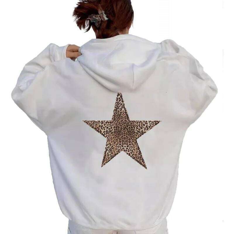 Fashion Trend Printed Hooded Sweatshirt Y2K Versatile Long Sleeve Pullover Top 26Y0313