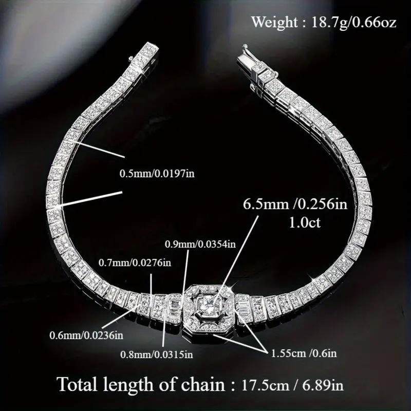 2026 Choucong 925 Silver Fill Art Deco Baguette Ziron CZ Diamond Wedding Bracelet Sparkling Handmade Vintage Jewelry Bridal Bangle Lover Gift