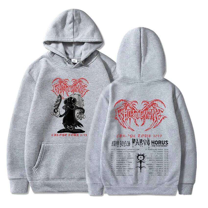 Ghostemane Double Sided Print Hoodie Men's Fashion Hip Hop Metal Rock Hoodies Gothic Oversized Sweatshirt Tracksuit Streetwear Z260314