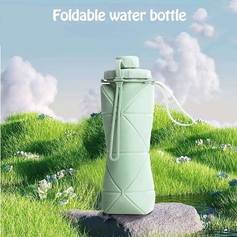 Silicone Folding Water Sport Camping Reusable Adult Portable Hiking Motivational Drinking Bottle Cycling Kettle 600ML Z260313