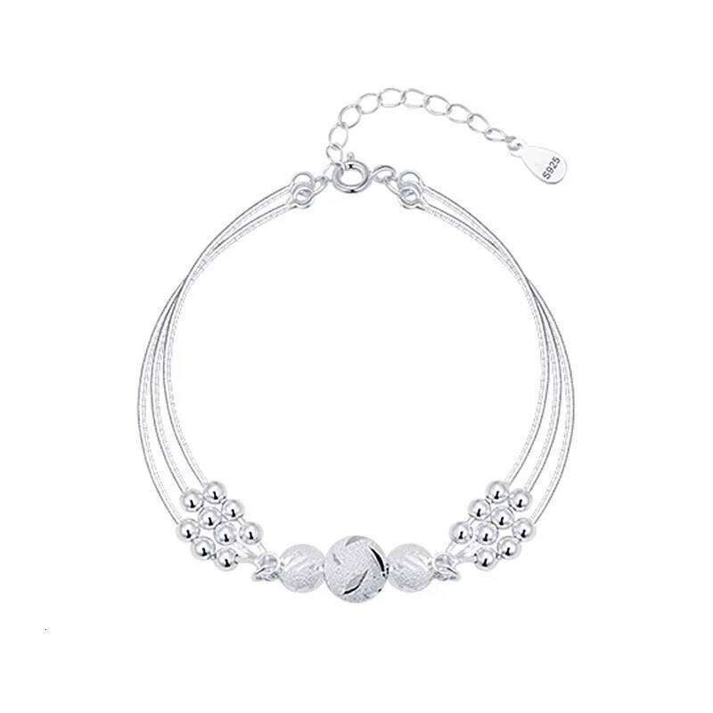 Fine 925 Sterling Silver Bead Charm Bracelet For Women Girls Lady cute Wedding Party Bohemian Fashion Jewelry Gift noble y2k Z260313