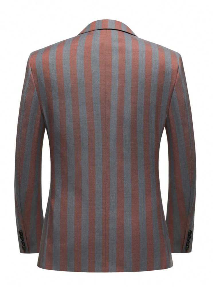 Mens Jacquard 2 Piece Suits Slim Fit Double Breasted Suit Jacket Pants Set Casual Wedding Casual Business M260313