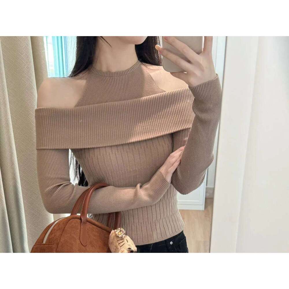 Autumn Winter Gradient Knitted Loose Round Neck Fashion and Casual Sweater for Women Z260313