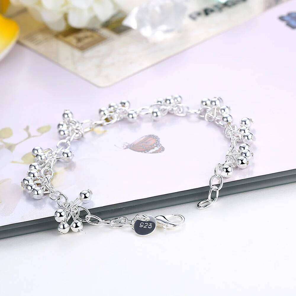 URMYLADY Beautiful 925 silver bracelets nice for wedding women chain Bracelet Charm beads fashion gorgeous jewelry wholesale Z260313