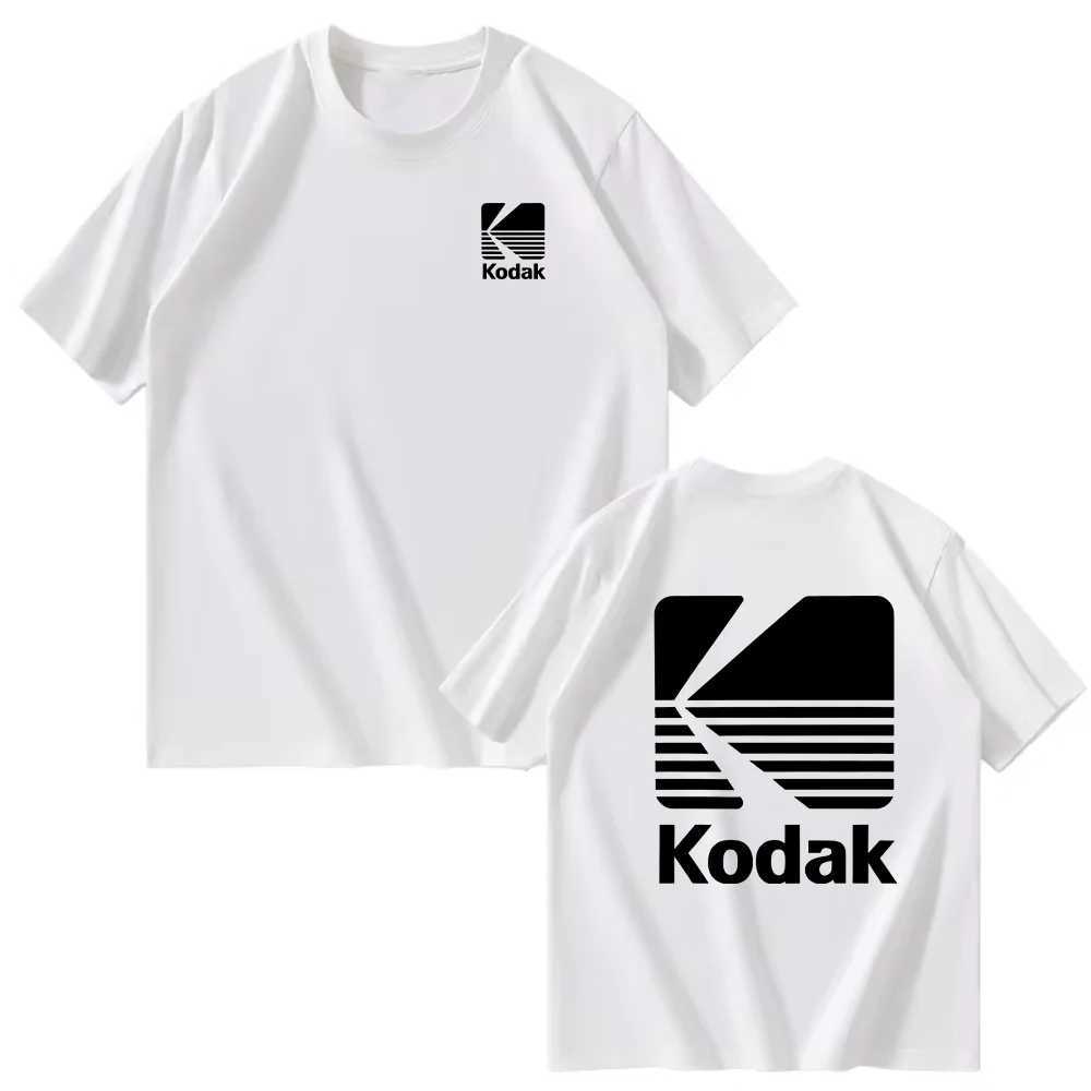 Kodak Summer Brand Bestseller Cool Printed 100 Cotton Mens T-shirt Daily Street Casual Sweat-absorbing Breathable Short Sleeve D260313