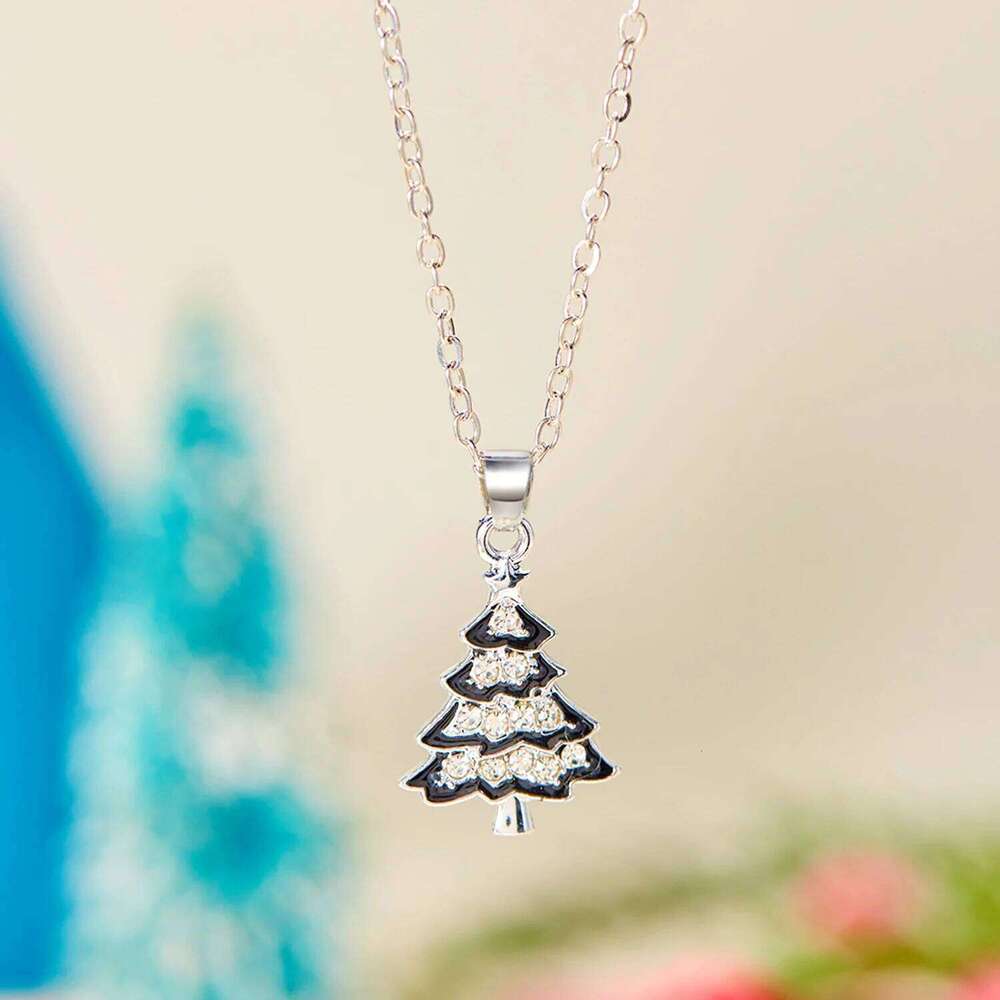 This Year's New Design Collection Christmas Snowflake Old Man Tree Pendant Necklace Party Holiday Jewelry H260312