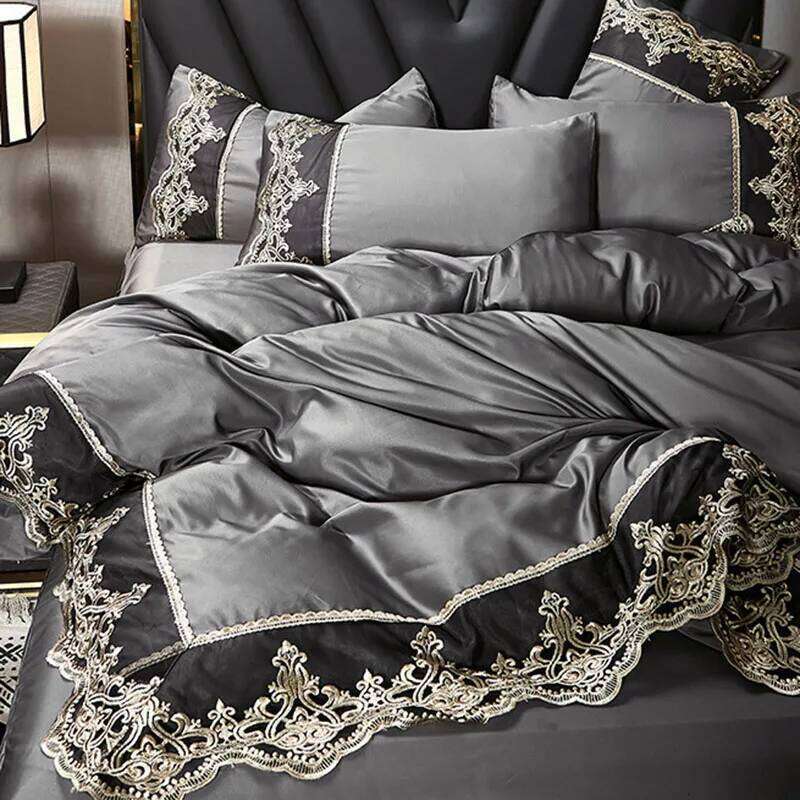 Summer European Rayon Bed Skirt Bedding Set Skin-Friendly Silky Quilt Kit for Sleepers Ice Silk Cozy Cooling Bedspread Sets H260312 - view 3