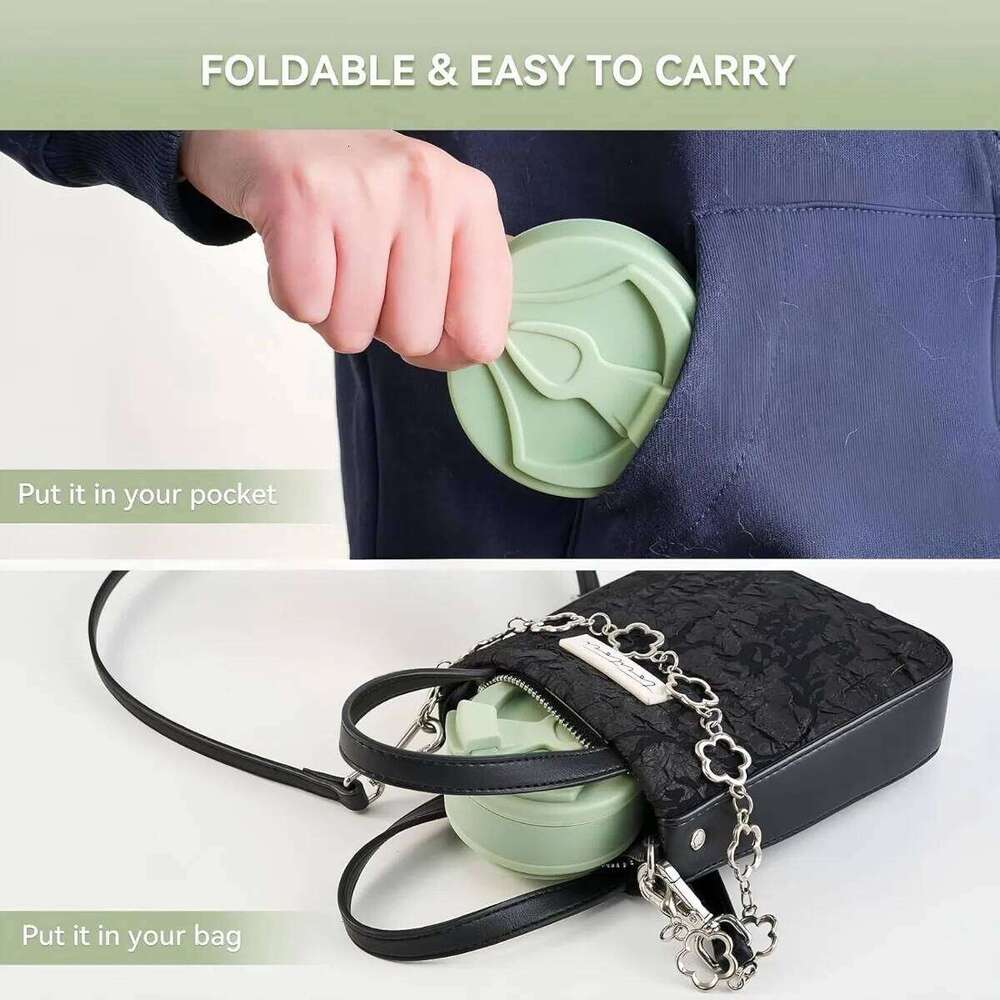 Collapsible Silicone Travel Mug Lightweight Portable Leak-proof Water Bottle, Suitable for Travel, Yoga and Other Sports. Z260314